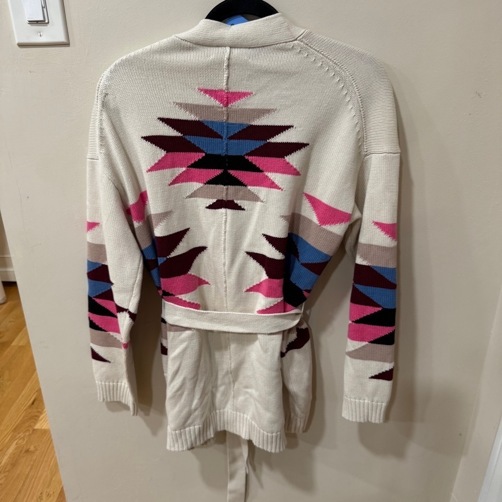 &Isla Tahlia Longline Aztec Cardigan- 100% Cotton - Size Small- NWT - Picture 3 of 10